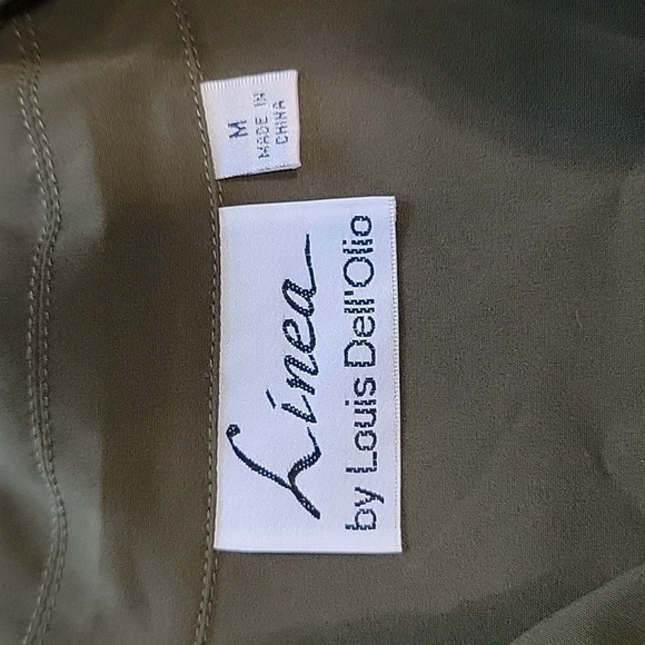 Linea by Louis Dell'Olio Size M Dark Olive Green Safari Shirt, Excellent Cond. - Picture 12 of 13